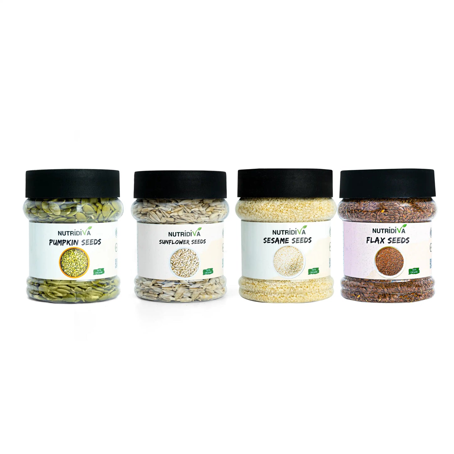 NutriDiva 4 seeds bundle with flax, pumpkin, sunflower, and sesame seeds for women’s health and hormonal balance in Pakistan