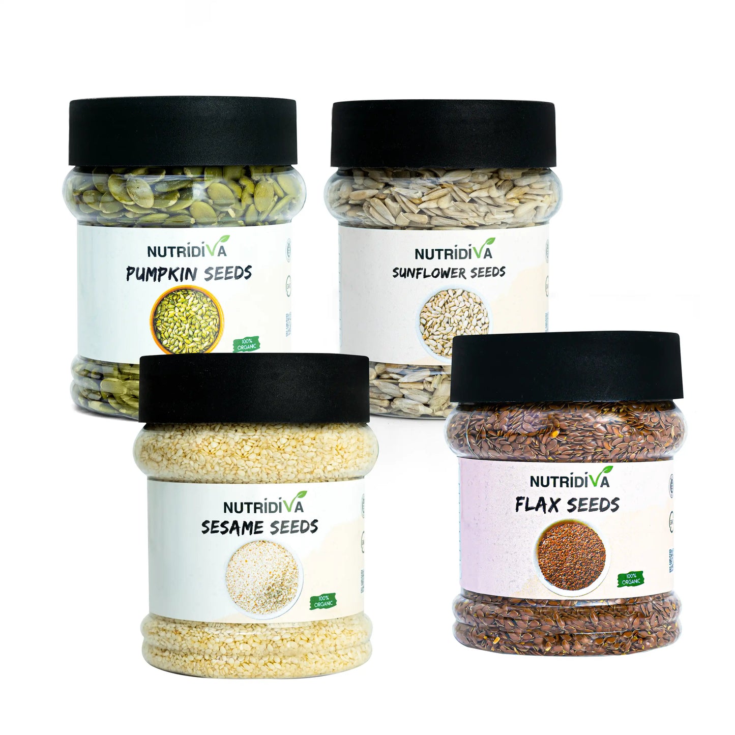 NutriDiva 4 seeds bundle with flax, pumpkin, sunflower, and sesame seeds for women’s health and hormonal balance in Pakistan