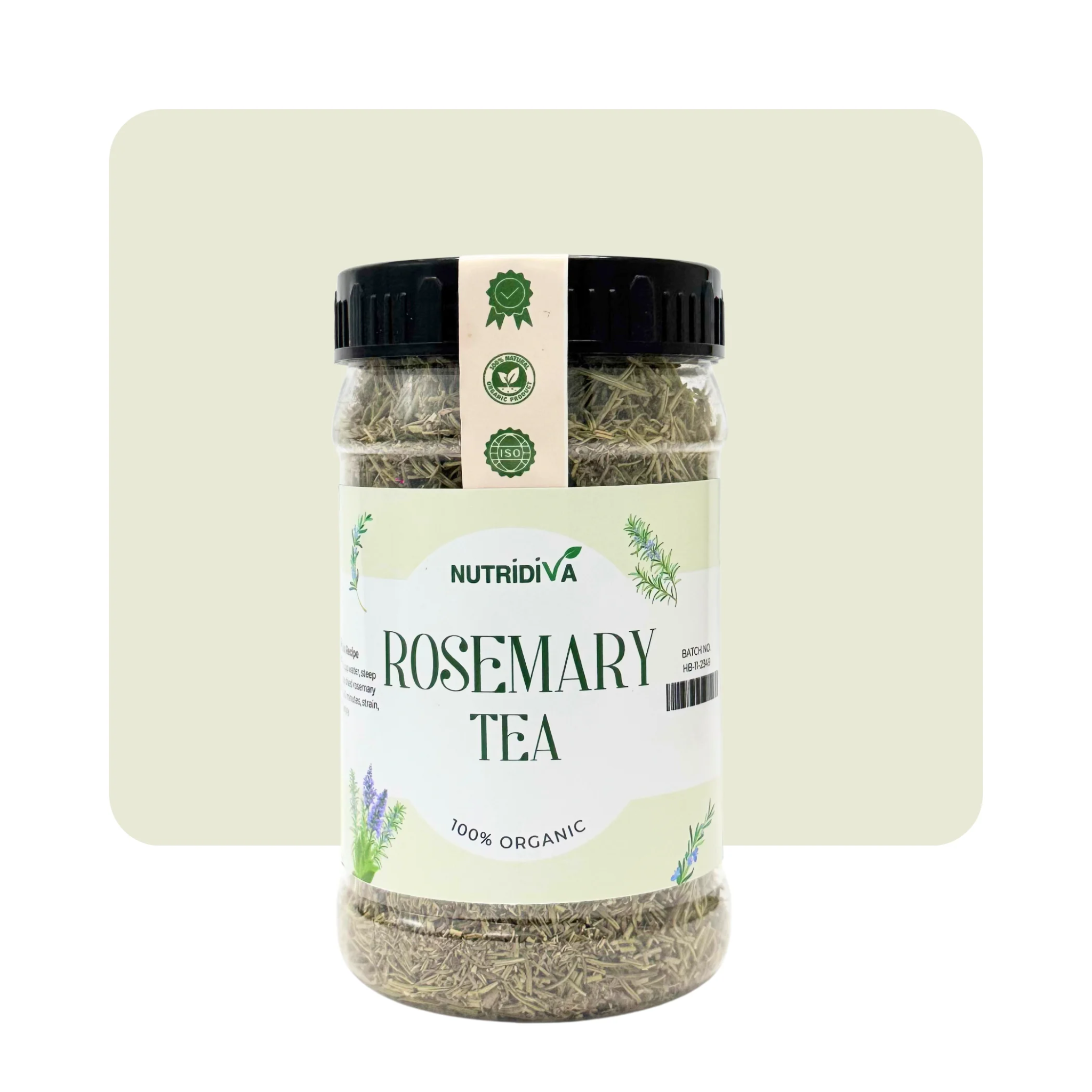 Nutridiva Rosemary Tea – Herbal Tea for Memory, Digestion & Hair Growth