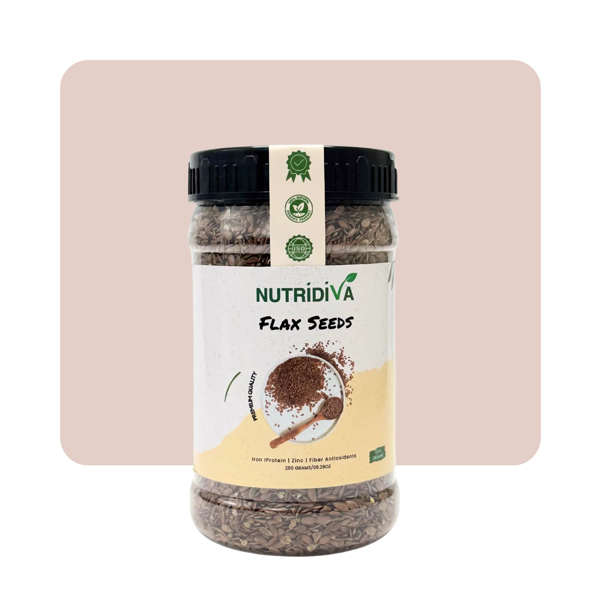 Nutridiva Flax Seeds – Organic Omega-3 Superfood for Heart & Digestion