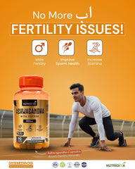 Ashwagandha Capsules by NutriDiva – KSM-66 Root Extract 90 Capsules for Stress Relief, Better Sleep, and Hormonal Balance in Pakistan