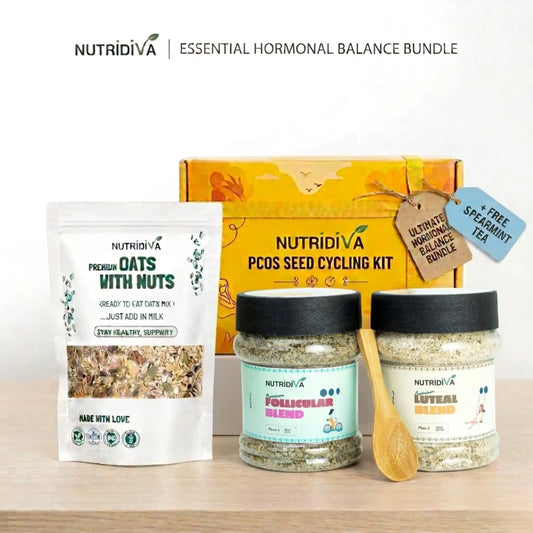 NutriDiva PCOS Morning Routine Bundle Pakistan – Seed Cycling Kit + Oats with Nuts