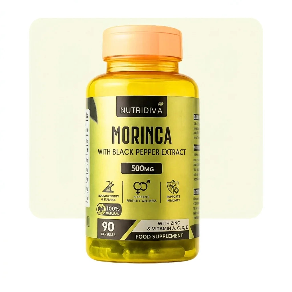 Moringa Capsules Pakistan 500mg – Pure Organic Plant Extract | NutriDiva