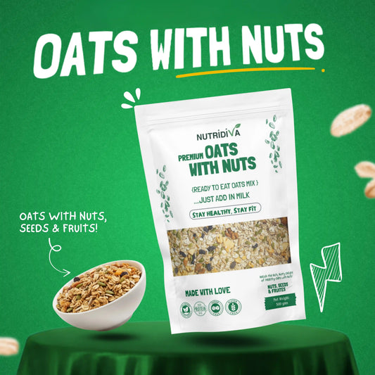 NutriDiva Oats with Nuts – Rolled Oats with Almonds, Walnuts and Pumpkin Seeds Pakistan