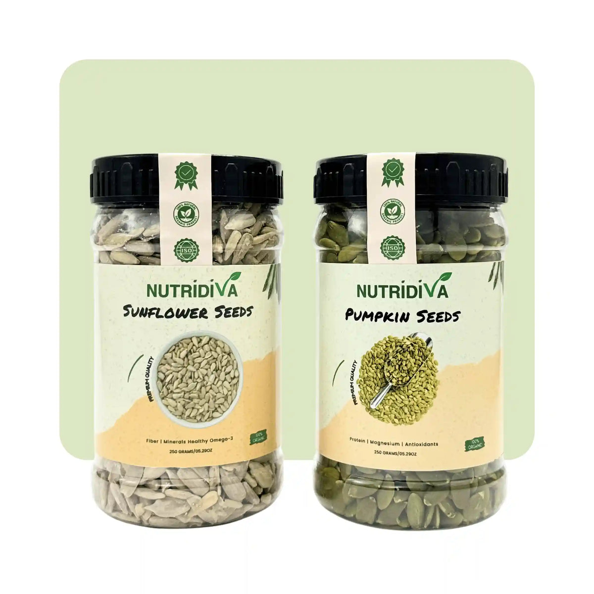 Nutridiva Seed Synergy – Organic Pumpkin & Sunflower Seeds for Hormonal Balance & Energy