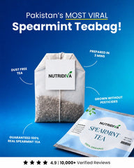 NutriDiva Spearmint Tea Bag individual sachet – 100% pure Mentha spicata spearmint