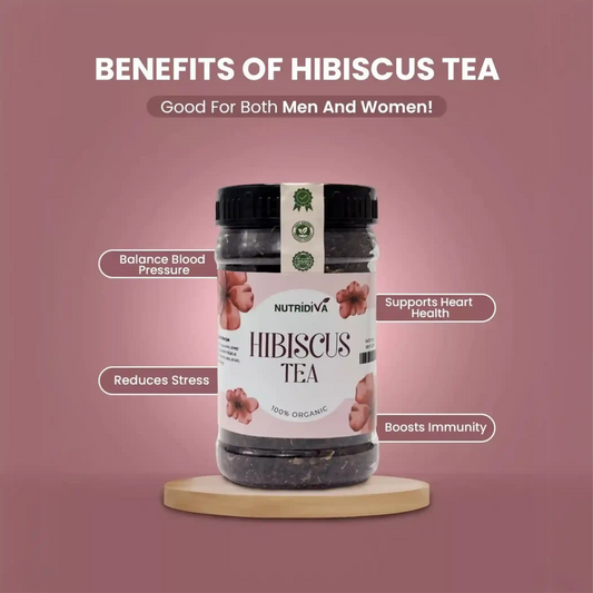 NutriDiva Hibiscus Tea – Supports Hormonal Balance & Healthy Cycle Naturally
