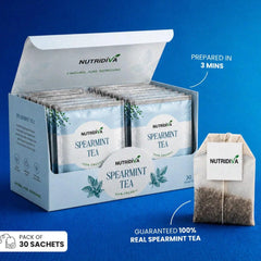 NutriDiva Spearmint Tea Bags 30 sachets box – pure herbal mint tea Pakistan